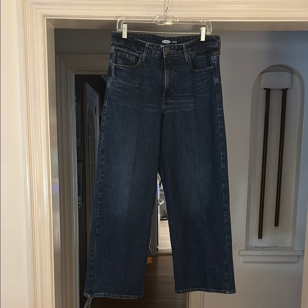 Old Navy Blue Relaxed Ankle Length Jeans Classic Denim